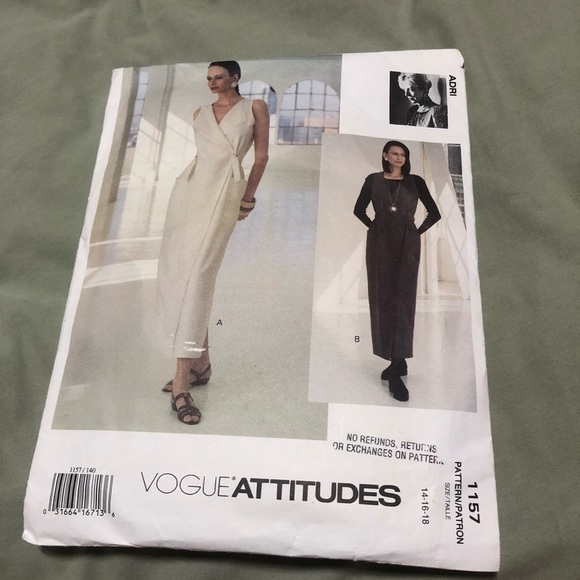 Vogue Attitudes Pattern 1157 - Classic Design by Aldi- elegent but easy dress - Picture 11 of 11